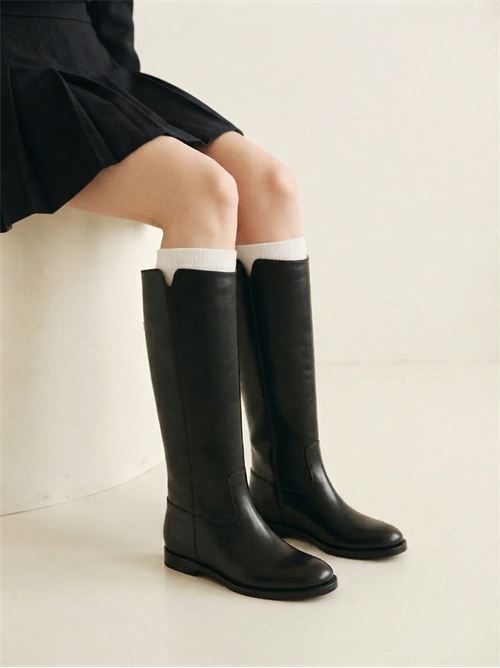Damenstiefel mit innenliegendem Keilabsatz IL LACCIO | GS185326VITELLONERO